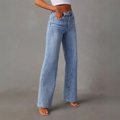 Damen-Jeans mit hoher Taille Lässig Denim Qualität 3