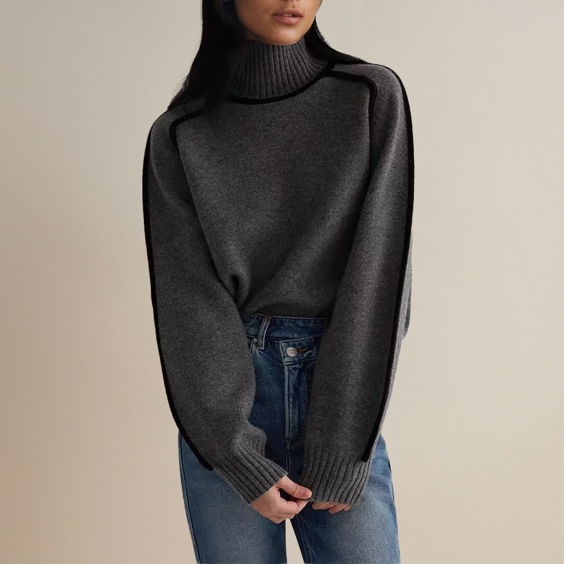 Damen-Pullover, Stehkragen, luxuriöses Garn-4