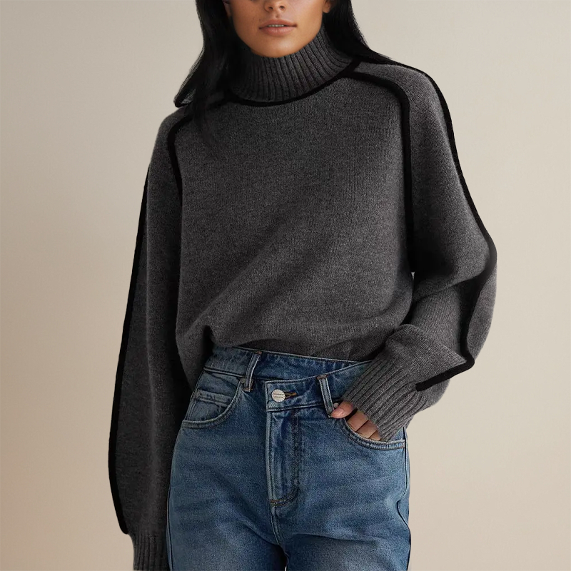 Damen-Pullover, gestrickter koreanischer Stil, aus weicher Kaschmirmischung-4