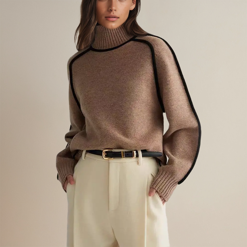 Damen-Pullover, gestrickter koreanischer Stil, aus weicher Kaschmirmischung-2