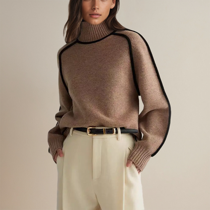Damen-Pullover, Stehkragen, luxuriöses Garn-3