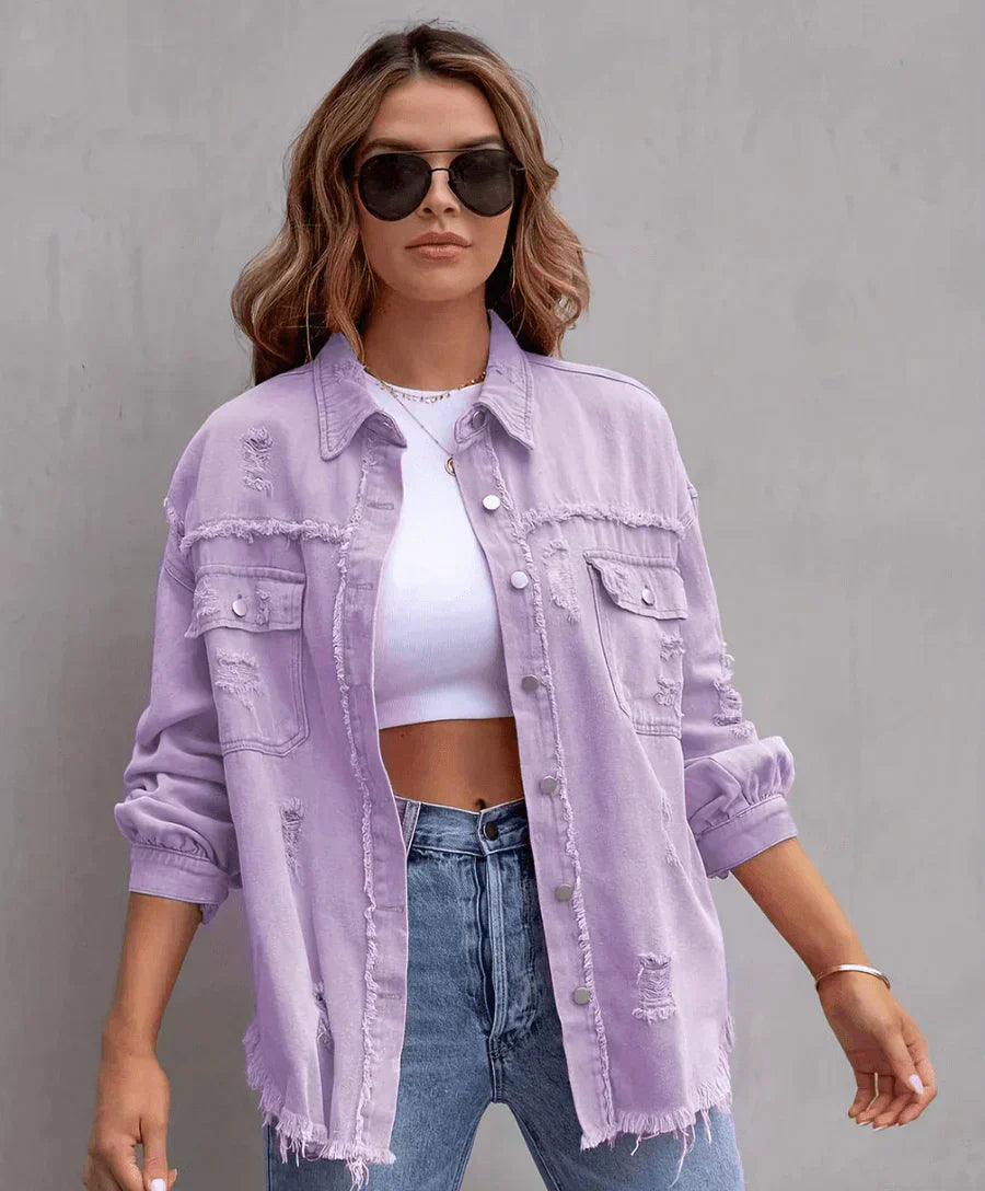 Damen-Jeansjacke, trendig, leicht, hochwertiger Denim 7