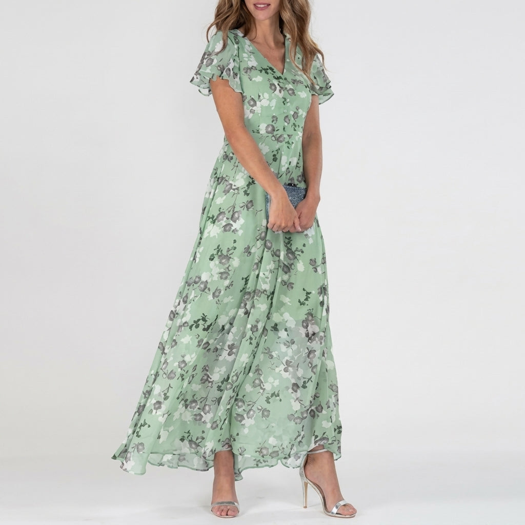 Damen Blumenmuster Sommerkleid