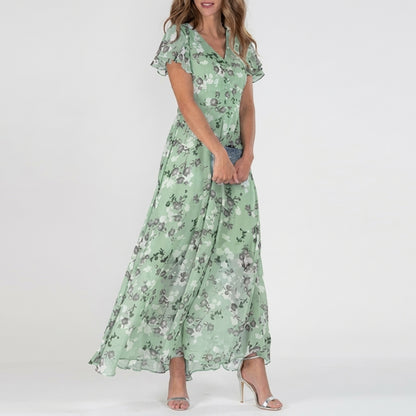 Damen Blumenmuster Sommerkleid