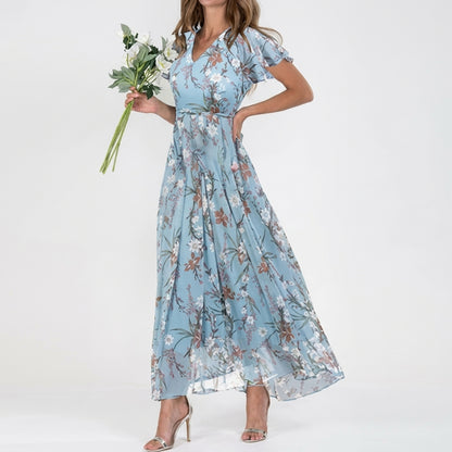 Damen Blumenmuster Sommerkleid