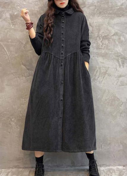 Damen-Kordelmantel, lang, elegant, hochwertiger Stoff-2