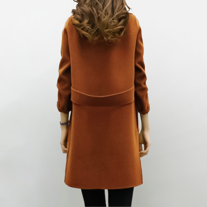 Damen-Mantel, zeitloses Design, Wärme, isolierendes Material-4