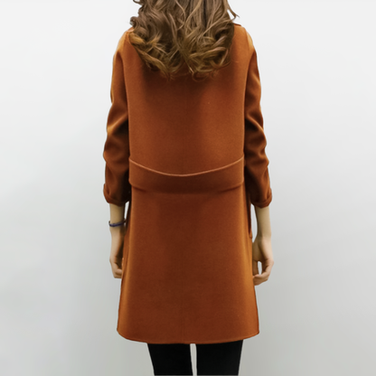 Damen-Mantel, zeitloses Design, Wärme, isolierendes Material-4