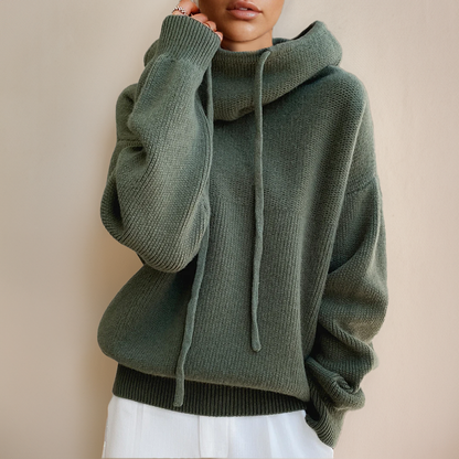 Variant image for Damen-Hoodie, lässig, gestrickt, weicher Mix-4