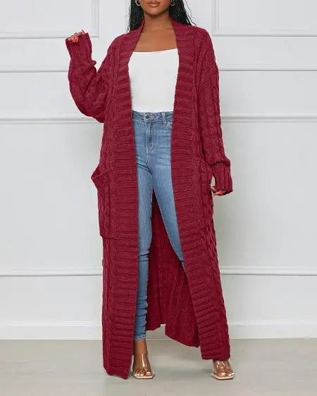 Variant image for Damen-Cardigan, lange Strickjacke, modernes Acryl-11