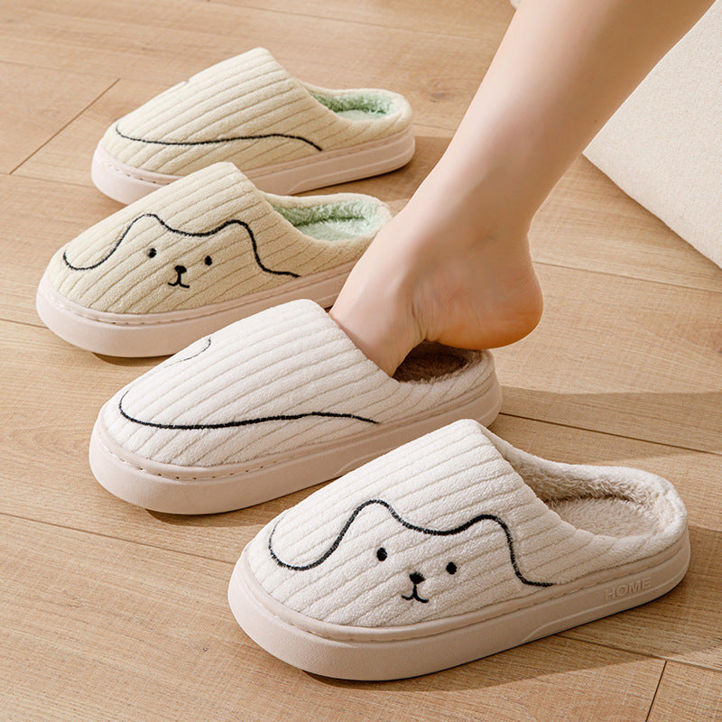 Damen-Pantoffeln, Tiermotiv, weicher Plüsch-3