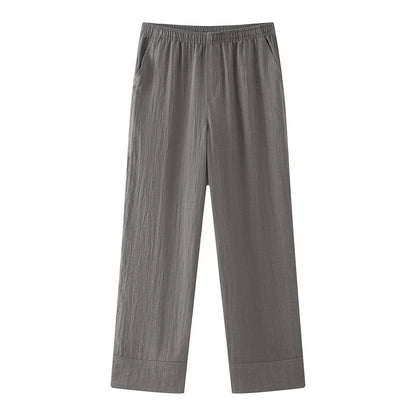 Damen-Set: V-förmiges Wickel-Top, weite Hose, atmungsaktiver Stoff-2