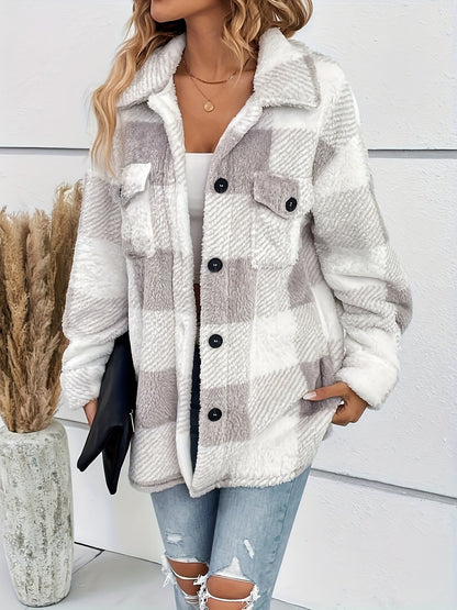 Damen-Freizeitjacke, kariert, Polyester-2