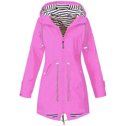 Damenjacke mit Kapuze und warmem Futter, femininer Schnitt, hochwertiges Material 12