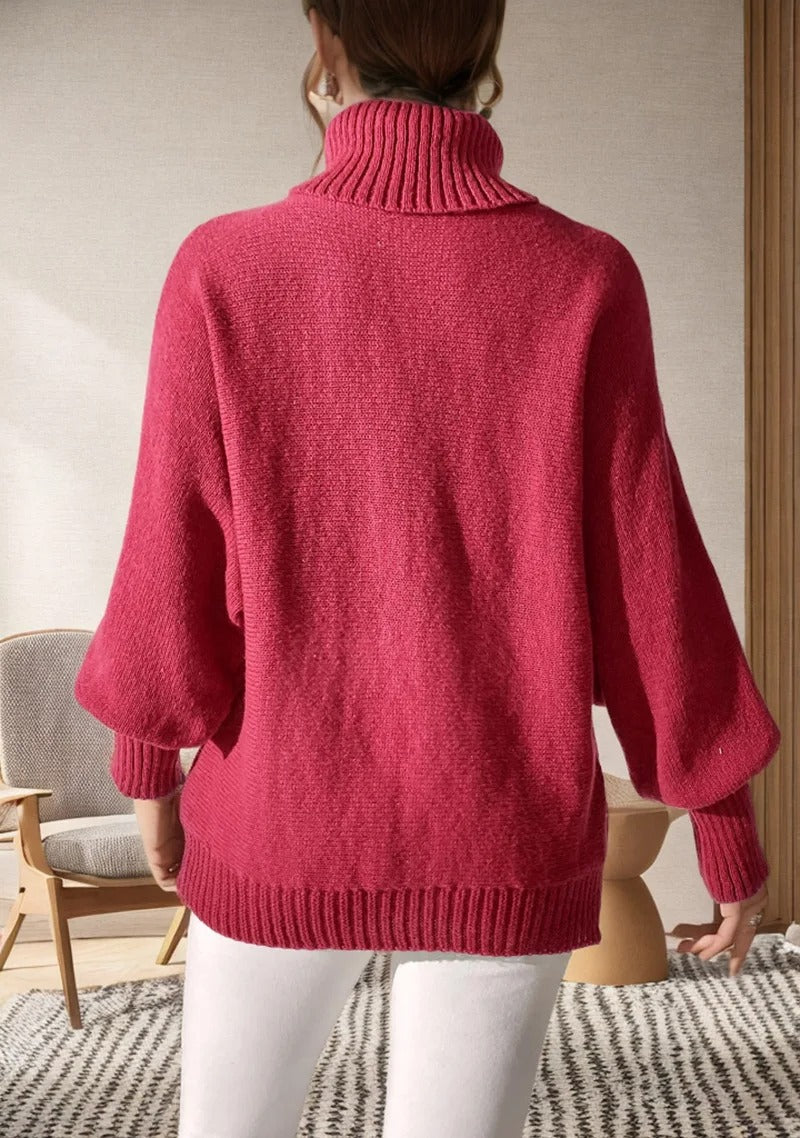 Damen-Strickpullover, lockere Passform mit weiten Ärmeln, 100 % Acryl-3