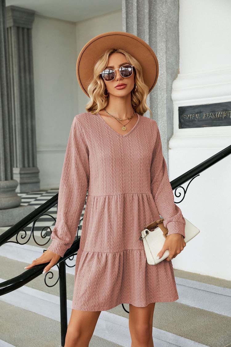 Damen-Rüschenkleid, leichtes Stretchmaterial 3