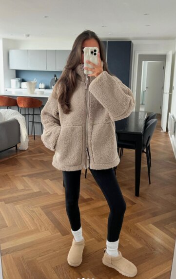 Damen-Mantel Lässiger Stil Polyester Weich-6