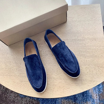 Herren-Loafer, Wildleder, elegantes Design, mit detaillierten Nähten-2