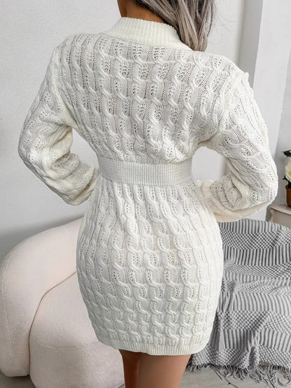 Damen-Strickkleid, lässiger Stil, weiches Material-5