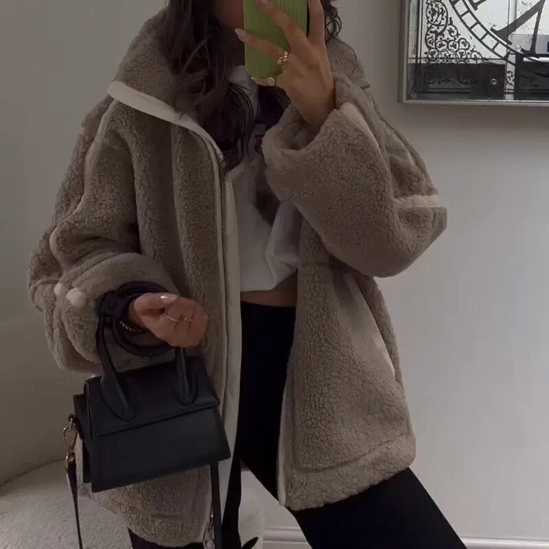 Damen-Mantel Lässiger Stil Polyester Weich-3