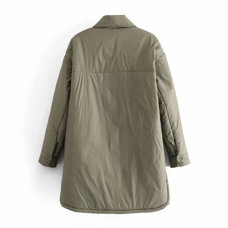 Damen Oversized Mantel aus Polyester für den Winter-3