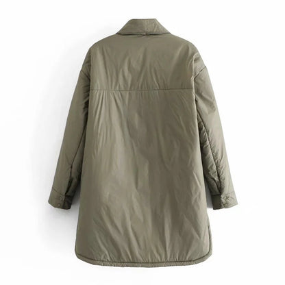 Damen Oversized Mantel aus Polyester für den Winter-3