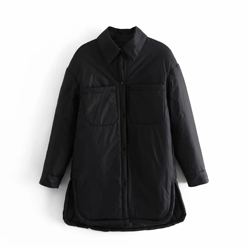 Variant image for Damen Oversized Mantel aus Polyester für den Winter-11