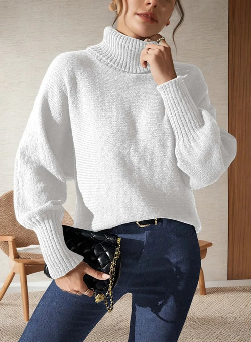 Damen-Strickpullover mit lockerer Passform und weiten Ärmeln, 100 % Acryl-1