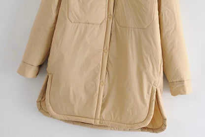Damen Oversized Mantel aus Polyester für den Winter-6