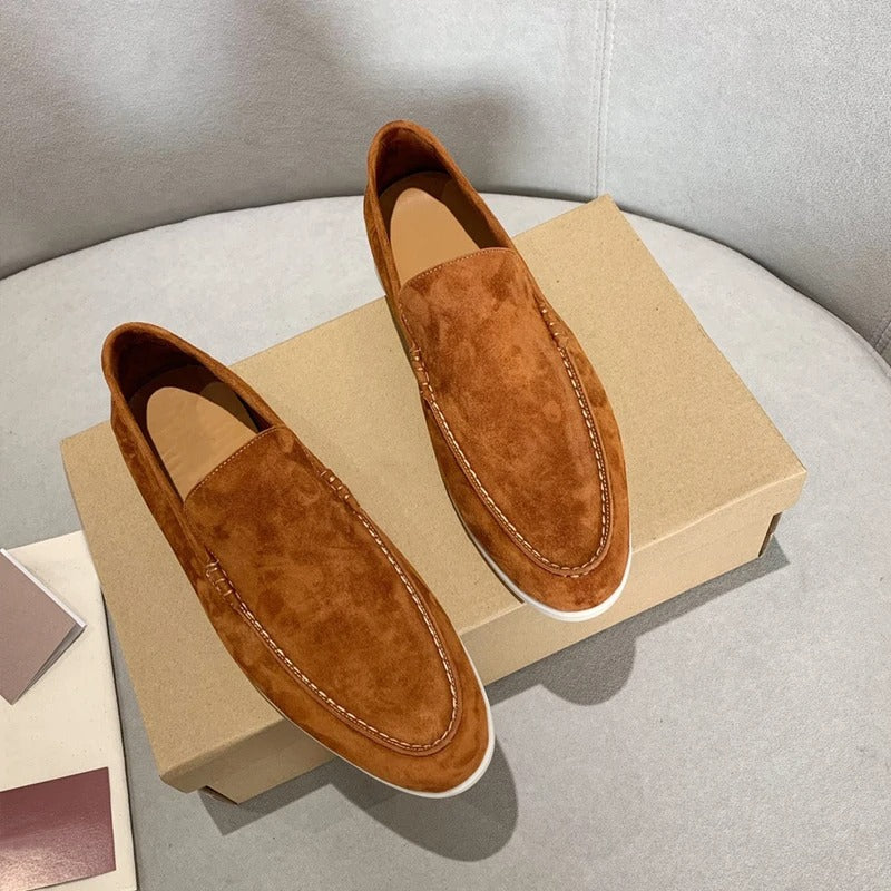 Herren-Loafer, Wildleder, elegantes Design, mit detaillierten Nähten-6
