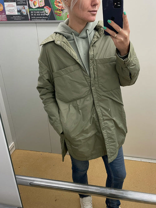 Damen Oversized Mantel aus Polyester für den Winter-1