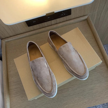 Herren-Loafer, Wildleder, elegantes Design, mit detaillierten Nähten-4