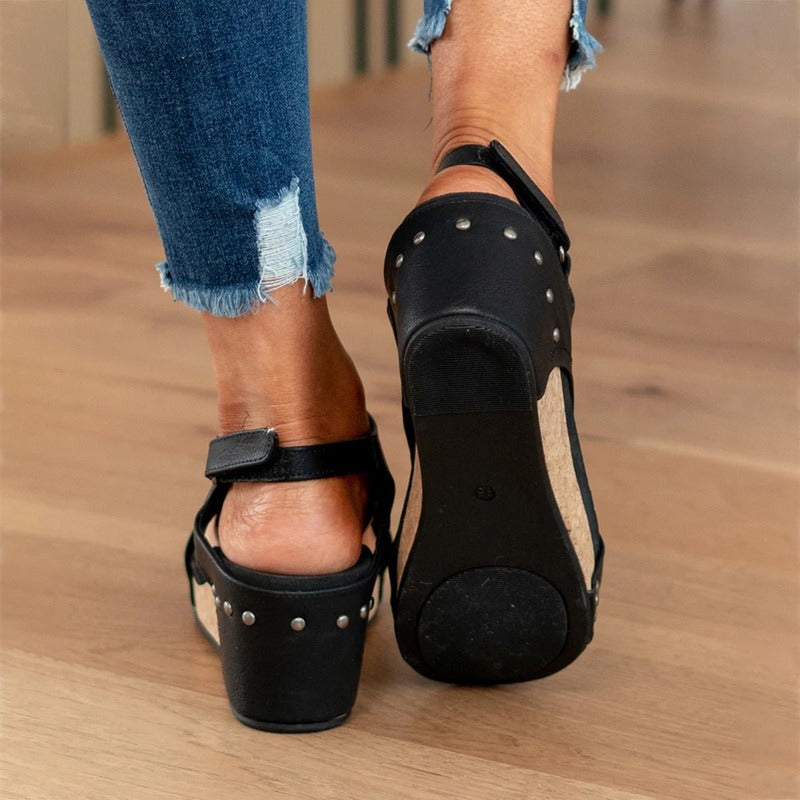 Herren-Sandalen, Leder, verstellbarer Riemen, Sommer-4