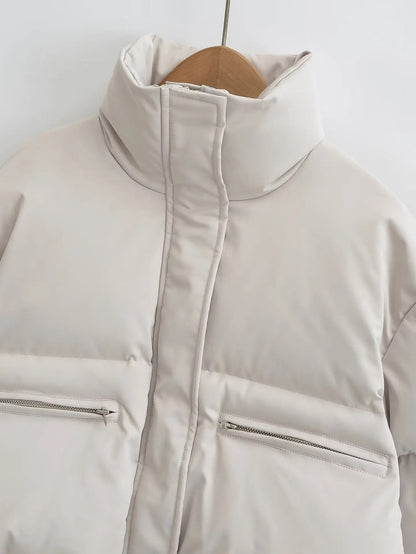 Lange Damen-Winterjacke in Oversize-Passform – Trendige Polyesterjacke für kalte Tage 4