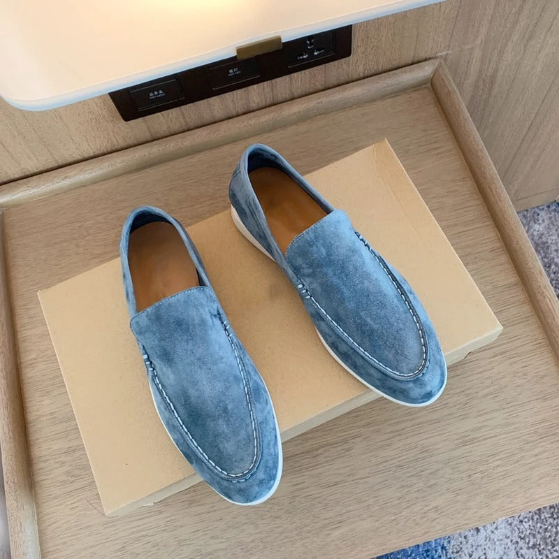 Herren-Loafer, Wildleder, elegantes Design, mit detaillierten Nähten-3