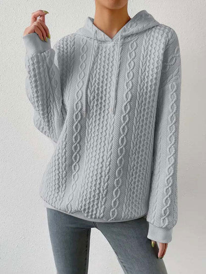 Damen-Hoodie Klassisch Weiche Baumwolle-2