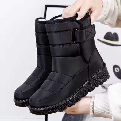 Gefütterte Damen-Winterstiefel, wasserfest und rutschfest, weiches Baumwoll-Innenfutter, perfekt für kalte Bedingungen 1