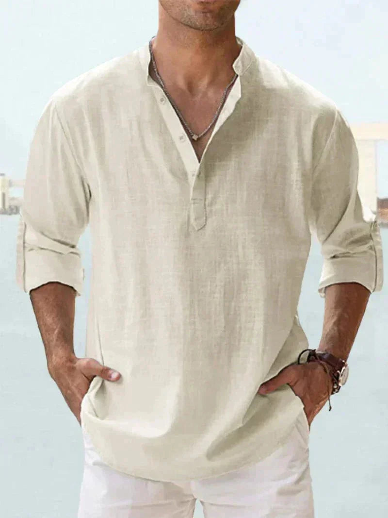 Herrenhemd, klassischer Stil, hochwertige Baumwolle-5
