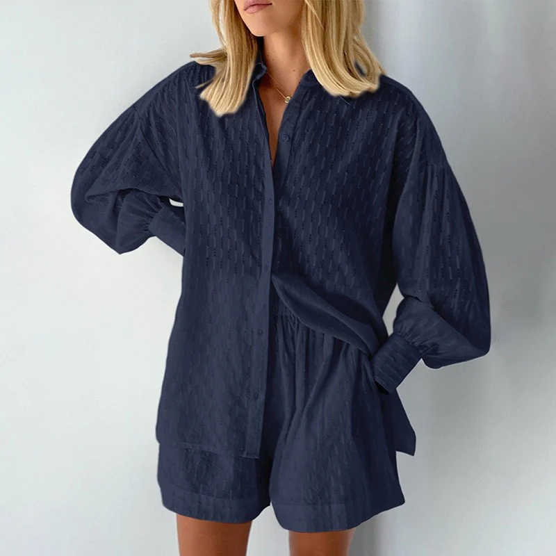 Damen-Casual, zweiteilig, Set, weicher Baumwollmix-4