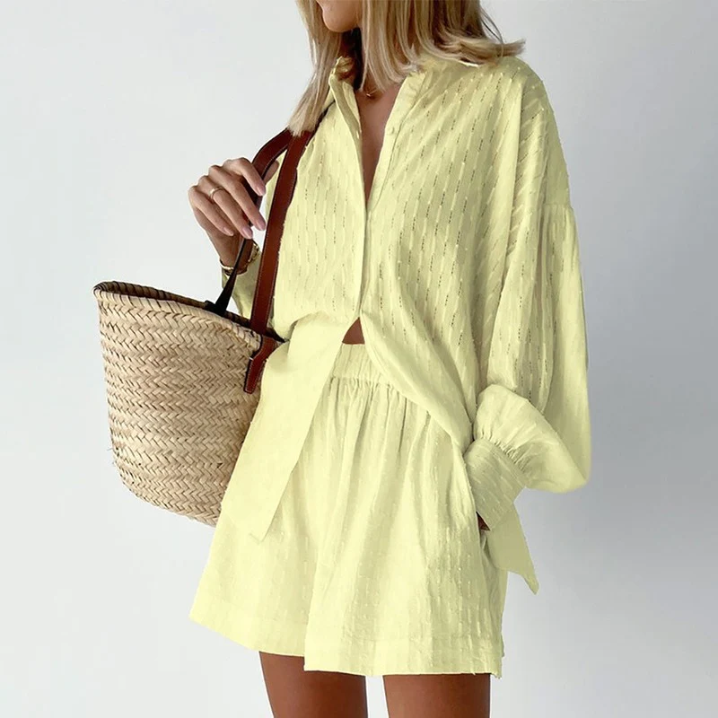 Damen-Casual, zweiteilig, Set, weicher Baumwollmix-3
