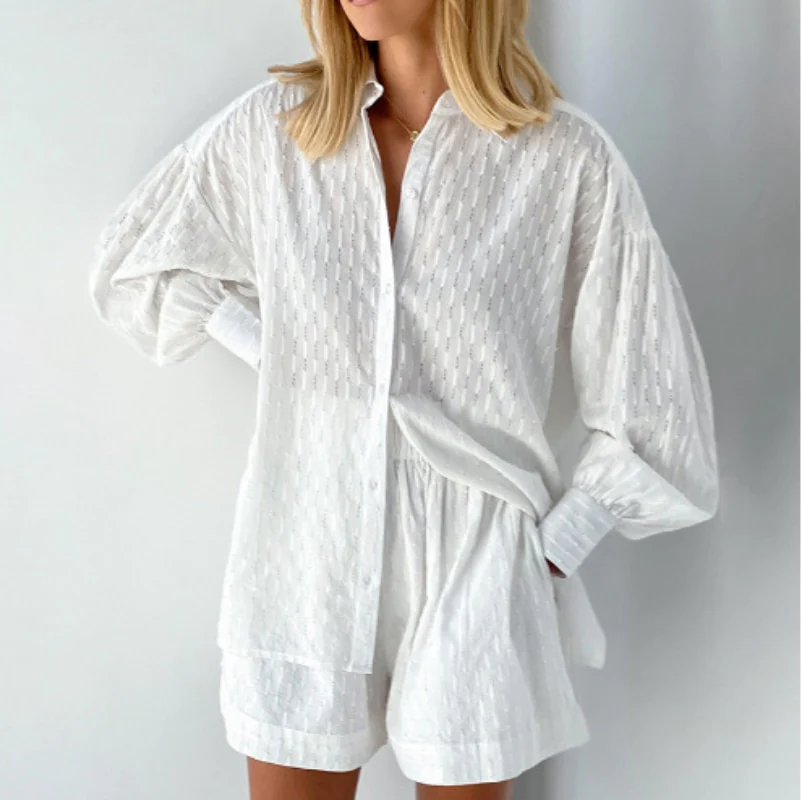 Damen-Casual, zweiteilig, Set, weicher Baumwollmix-2
