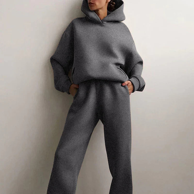 Fleece-Trainingsanzug für Herren aus Polyester – bequem und warm für Training und Entspannung, normale Passform, mehrere Größen 4