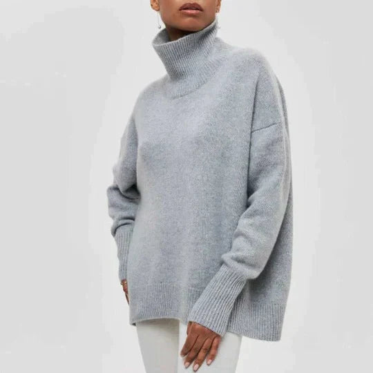 Oversize-Damen-Strickpullover mit Rollkragen aus weicher Acrylmischung – wärmend und trendig für kalte Tage 5