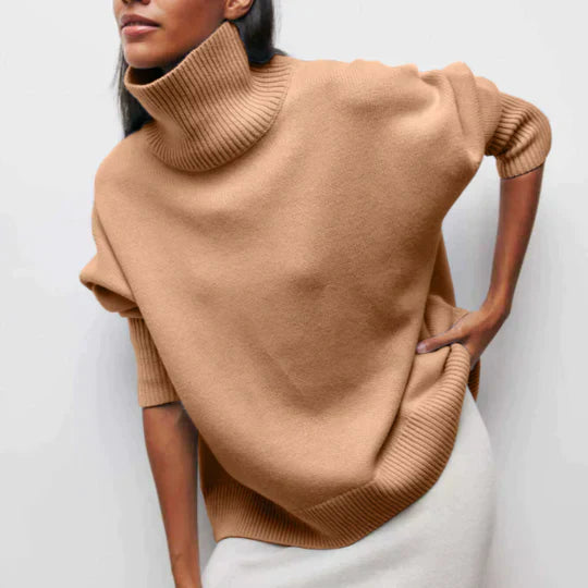 Oversize-Damen-Strickpullover mit Rollkragen aus weicher Acrylmischung – wärmend und trendig für kalte Tage 6