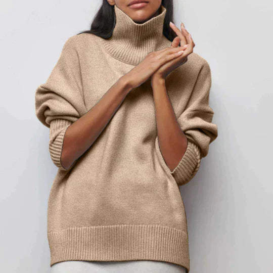 Oversize-Rollkragenpullover für Damen aus weicher Acrylmischung – lässige Passform für den Winter 14