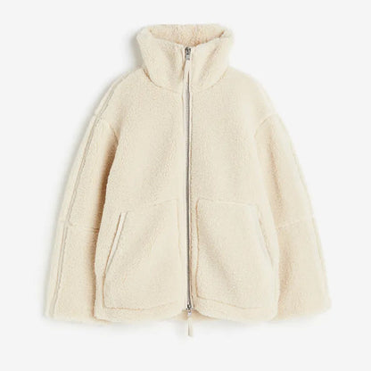 Damen Winterjacke Lang Teddy-Material Weich und warm 8