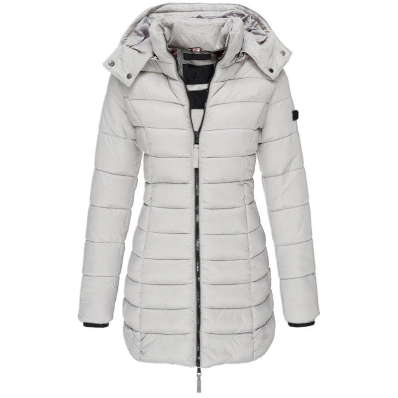 Variant image for Damenjacke Daunenjacke mit Kapuze Polyester Elegante Winterjacke-31