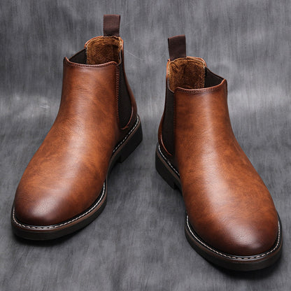 Herren-Chelsea-Stiefel, elegantes Leder, Slip-On-2