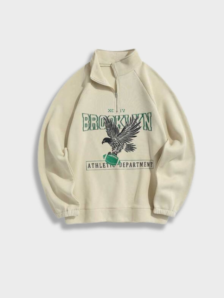 Variant image for Herren-Sweatshirt, halber Reißverschluss, moderne Passform, weiches Material-7