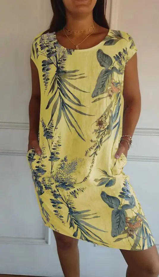 Schöne Damenkleider, elegante Baumwolle und Leinen, Maxi, Kleid 12